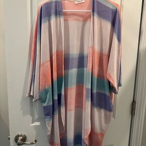 Colorful Striped Kimono Cardigan